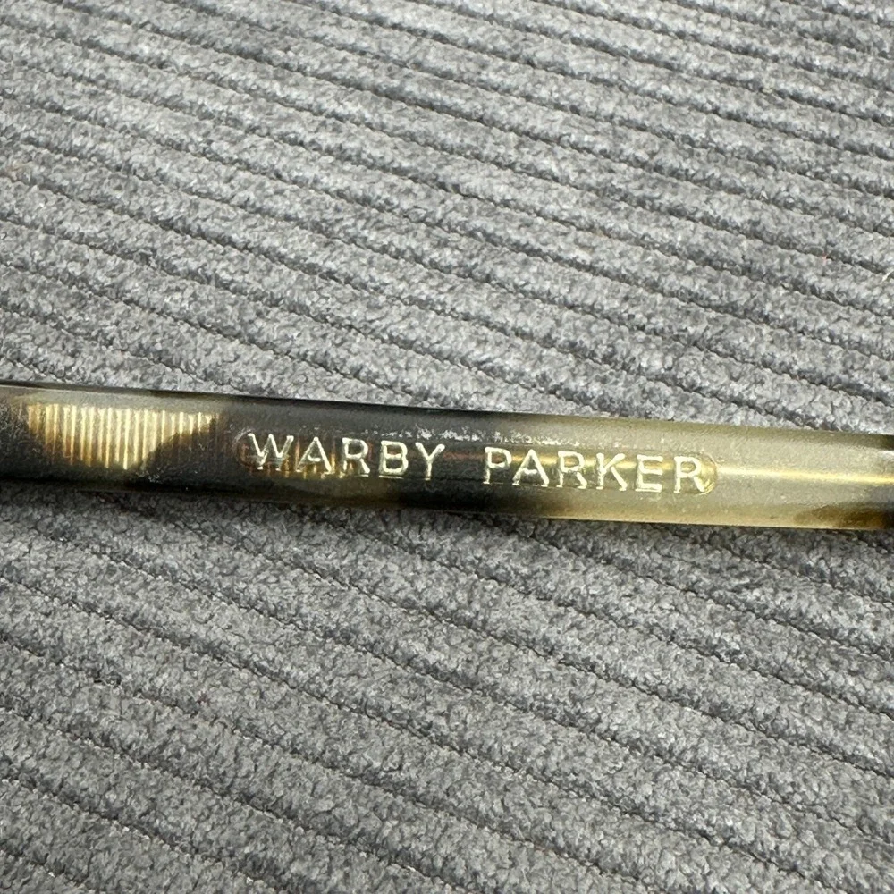 Warby Parker Holcomb Eyeglasses Tortoiseshell Silver Cat Eye Frames 49-19-140